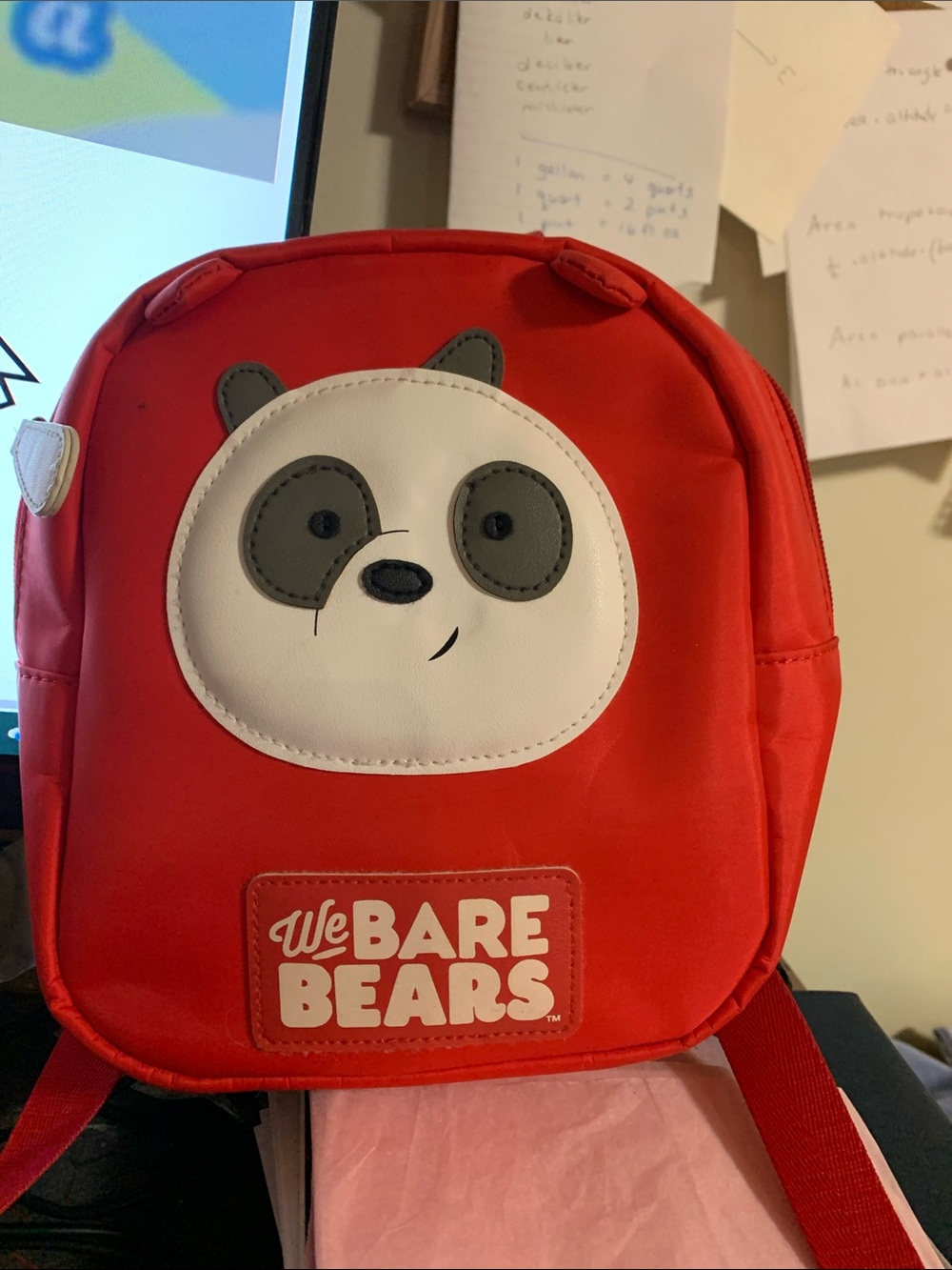 Red Kids Mini Backpack - Panda Design